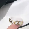 Band Rings 2021 Fashion Luxury Jewelry Brand Celebrity Black and White Ceramic Ring Womens Gold Party Daily Deklaration Ring Fine Bijoux J240326