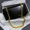 Luxury single shoulder crossbody bag women's handbag classic Pure Black Chain Law Stick Underarm Bag female Leather High-grade handheld New fashion tote