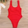 Damen-Bademode Damen-Badeanzug, neuer einteiliger Badeanzug, schwarz und rot, zweifarbiger Damen-Badeanzug, Maillot-Strandanzug-Badeanzug, 24326