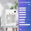 Fans Mini Portable Air Conditioner Fan 120 ° Oscillating Atomization Desktop USB Luftkylningsfläkt Luftkylare luftfuktare för hemma utomhus