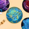 Stitch Diy Diamond Målning Coaster Nonslip Diamond Art Mosaic Cup Cushion Cup Mat Rhinestones Brodery Kit Home Table Decor Gift