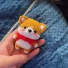 Stickning virkning corgi hunddocka material väska amigurumis diy handgjorda vävda stickade söta lilla corgi prydnadsdockor kreativ gåva