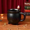 Tassen, Kaffeetasse, Dreibein, Kessel, Wasser, Gläser, Hexe, Keramiktasse, Keramik, Halloween-Geschenk