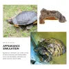 Dekoracje żółwi jaskiniowe terrarium hideout Pet Rock Gad Habitat Habitat Box Shelter Ramp Platforma Ukrywa miejsce