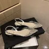 Sandali trasparenti di strass di strass per fiabe dell'anca Scarpe da donna con tacco basso a basso tacco 240228