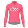 Kurtki wyścigowe Pink 2024 Wiosenna jesienna koszulka rowerowa oddychająca kobieta koszule z długim rękawem