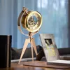 Bordklockor Stylish Metal Roman Golden Flip Desk Clock Living Room Estetic Interior Decoration Work Office Desktop Furniture