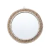 Miroirs Miroir mural suspendu rond Boho, miroir en herbe de gourde, miroir mural, Design Vintage, miroir rond en paille, miroirs muraux décoratifs