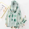 Sarongs Womens Fashion Aztec Cute Floral Tassel Adhesive Shawl Scarf Womens Printed Pashmina Stoll Bag Snold Buvandas Muslim Headband Sjaal 240325