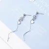 Boucles d'oreilles pendantes délicates en argent Sterling 925, chaîne étoile vague, Long pompon pour femmes, cadeau Pendientes Oorbellen S-E950