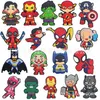 15Colors Boys Girls Hero Man Women Anime Charms Wholesale Childhood Memories Funny Gift Cartoon Charms Shoe Accessories PVC Decoratie Buckle Soft Rubber Clog