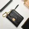 Luxury Designer Black Zip Billetera de cuero acolchado Tarra de ID de cuero cuadrado Monedero Monedero Titero de tarjetas de alta calidad Mieras Fashion Mens 7a Calidad billeteras