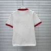 T-shirt lavorata a maglia con ricamo T-shirt estiva da donna a maniche corte sottile Giacca ampia camicetta casual girocollo