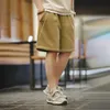 Herr shorts maden sommar lös mens shorts kontra färg stickade shorts mitt midja raka casual knäbyxor plus storlek XXL J240325