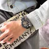 Uitgehold mechanisch horloge voor heren, studententrend, casual, lichtgevend, waterdicht, volautomatisch polshorloge met siliconenband