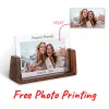 Moldura para fotos, presente para amigos, moldura personalizada para irmãs, molduras de madeira personalizadas, porta-retrato personalizado para amigos