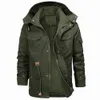 Осень/зима новое высококачественное термопальто мужское дышащее ветрозащитное пальто с несколькими карманами толстая теплая куртка с капюшоном l4m1#