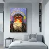 Смешная мода обезьяны портретные плакаты холст маслом картинка милая животная стена искусство для гостиной дома украшение
