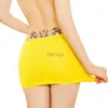 Seksowna spódnica Seksowna nocna klub damski mini spódnica kuszące pośladki patrz przez puste w pobliżu pośladki porno ultrashort żółte spódnice 24326