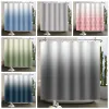 Curtains Solid Color Ombre Shower Curtain for Bathroom Gradient Textured Modern Abstract Elegant Chic Waterproof Shower Curtain With Hook