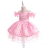 Güzel Pembe Kayışlar Kız Pageant Elbiseleri Çiçek Kız Elbiseler Kızın Doğum Günü/Parti Elbiseleri Kızlar Günlük Etekler Çocuk Giyim SZ 2-10 D326205