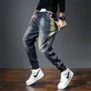 mens Jeans Harem Pants Fi Pockets Desinger Loose fit Baggy Moto Jeans Men Stretch Retro Streetwear Relaxed Tapered Jeans B6Zu#
