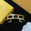 Stainless Steel Metal Bracelet Bangles Cuban Golden Bracelets Letter Stamps Bangles Jewelry For Men Women