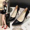 Large Size 4043 Women High Heel Shoes Fashion Simple Solid Color Thin Pointed Single Botines Mujer Con Tacon 240312