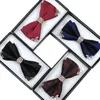 Business Office Modèle Formal Bow Knot pour hommes Doubleyer Suit Bridegrooms British Diamond Inranging Tie 240320