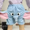 pyjama Shorts 3D Ears Trunk Carto Lovely Elephant Loose Plush Sleepwear Elastic Waist Summer Men Women Sleep Short Pants 11dL#