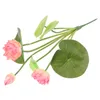 Fiori decorativi simulati bouquet di loto composizione floreale per interni decorazioni per feste di matrimonio finte
