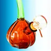 Heady glass bongs Hookah/Cute pumpkin shaped 5.2-inch small glass hookah, pipe, and chimney