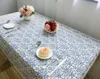 Nappe en lin de coton classique chinois imperméable imprimée nappe en porcelaine bleue et blanche couverture de décoration de salle à manger à la maison 240325