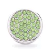 Nya snapsmycken Rhinestone Round 18mm Metal Snap -knappar passar DIY Snap -knapparmband Halsband ACC B494