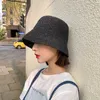 ATS Beach South Korean Hat Summer Women Visor Bucket Hat Rybacy Hap ręcznie tkany Panama Dziewczęta Kościół Sun Hatc24326