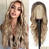 Perucas de renda 30 polegadas Kinky Straight 13x4 Peruca Frontal Cabelo Humano Sintético Frente Italiano Yaki para África Mulheres Gota Entrega Produtos Dh2Q8