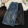 2024 Zomer Shorts Mannen Denim Broek Stretch Zwart Blauw Fi Ontwerp Jeans Slanke Rechte Mannelijke Korte Jeans Hombre a227 Z652 #