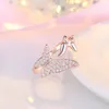 Clusterringen 925 sterling zilver schattig vlinderkristal voor vrouwen meisjes bruiloft verloving Valentijnsdag cadeau mode-sieraden
