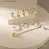 Orecchini Ear Cuff Cut che non sbiadiscono facilmente.Orecchini in lega con polsini Orecchini e polsini gioielli.Conserva gli orecchini d'argento.Taglia regali personalizzati Y240316