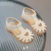 Summer Kids Shoes for Girls Sandals Fashion Soft Bottom Boys Beach Sandals Love Baby Girl Shoes 240319