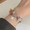 Bracelets de charme Harajuku coloré pierre naturelle étoile bracelet perlé pour les femmes vintage esthétique double couche chaîne bijoux de fête