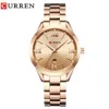 Curren Gold Watch Watches Watches Ladies 9007 Stalowa bransoletka dla kobiet Zegarki żeńskie Relogio feminino Montre femme CJ19111278S