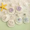 Dangle żyrandol Nowa moda Raffii kręte kolczyki Rattan Circle Flower Drop Kolczyki Kolczyki Summer Beach Jewelry Akcesoria C24326