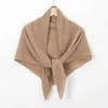 Sarongs Plain Square Bubble Szyfonowy Instant Head Scarf Shawl Solidna plaża Letnia szalik i opaska na głowę Ramadan Muslim Veil Corner 240325