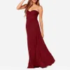 Abito da donna Boho Club Sexy rosso drappeggiato con lacci Stile bohémien Convertibile multiposizione adatto per feste da damigella d'onore 240318