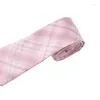 Fliegen aus Polyester-Seide, vorgebundene Krawatte, Schleife, süße rosa karierte Krawatte, japanische JK-Mädchen-Schuluniform, Fliege, Krawatte