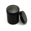 Słoiki 10pcs/20pcs DIY Black Metal Candle Tins 200 ml okrągłe pojemniki z pokrywkami opakowanie herbaty