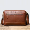 Tasche Nesitu Highend Vintage A4 Kaffee Schwarz Braun Full Grain Echtes Leder Frauen Männer Schulter Messenger Taschen Rindsleder Geldbörse M1005