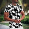 Men's T-Shirts Summer Mens T Shirt 3d Coconut Tr Print Tops O-neck Hawaiian Short Slve Ts Fashion Beach Male Clothing Oversized T-shirt T240325