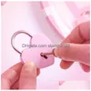 Door Locks Creative Alloy Heart Shape Keys Padlock Mini Archaize Concentric Vintage Old Antique With Home Garden Building Drop Deliv Dh8Bv